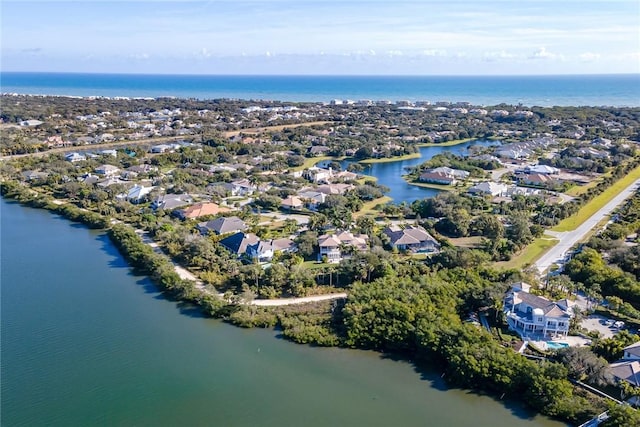 1624 Weybridge Cir, Vero Beach, FL 32963 - aerial view featuring a water view and a residential view
