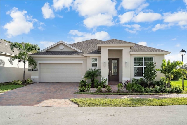 view of front of house featuring a garage