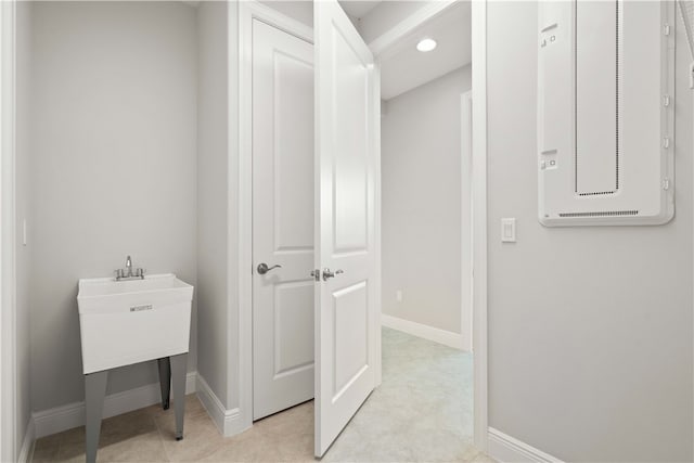 bathroom with electric panel