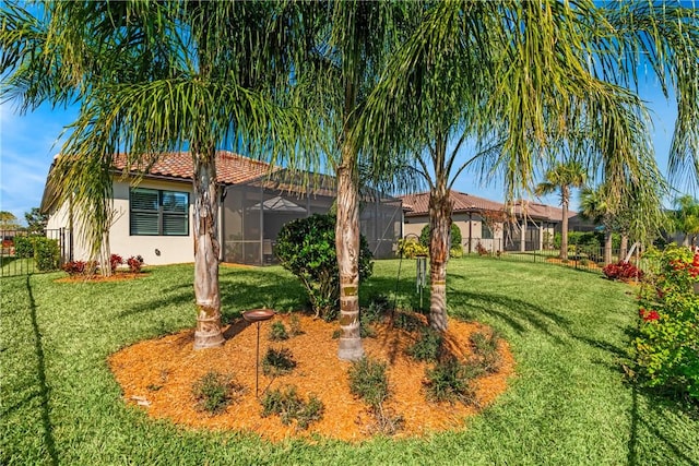 exterior space featuring a lanai