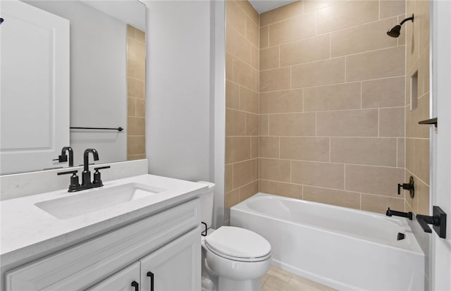1279 Harper Way Unit 013, Vero Beach, FL 32960 - full bath featuring vanity, toilet, tub / shower combination, and tile patterned floors