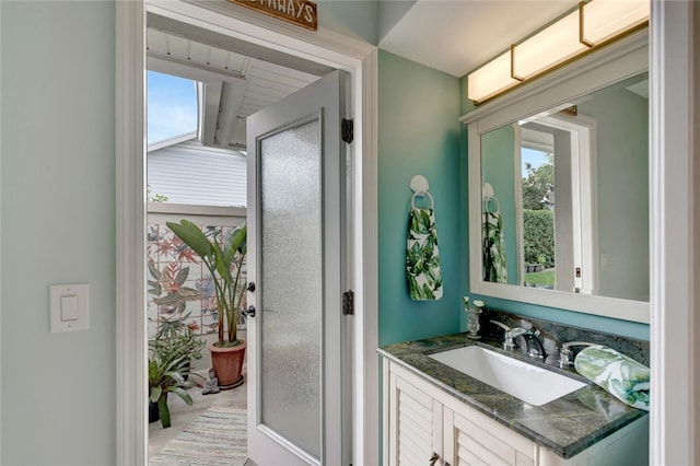 bathroom featuring vanity