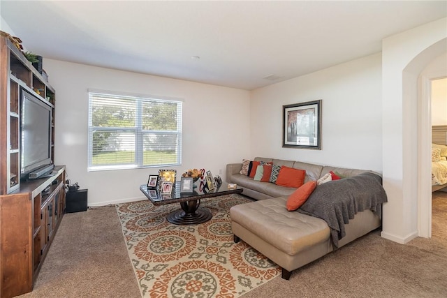 view of carpeted living room