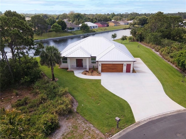 view of subject property featuring a nearby body of water
