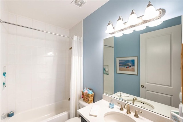 11706 SW Brighton Falls Dr, Port St Lucie, FL 34987 - full bath featuring vanity and shower / bathtub combination with curtain