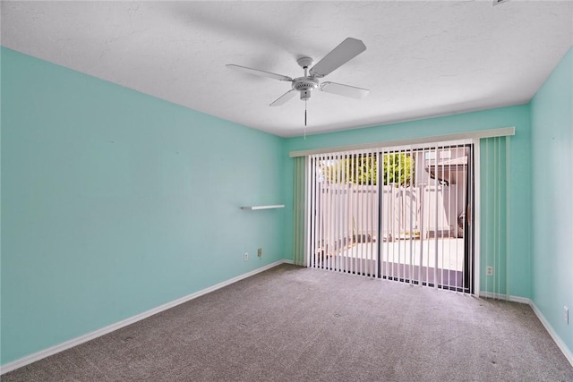 640 N Centre Ct SW Unit 102, Vero Beach, FL 32962 - carpeted empty room with a ceiling fan and baseboards