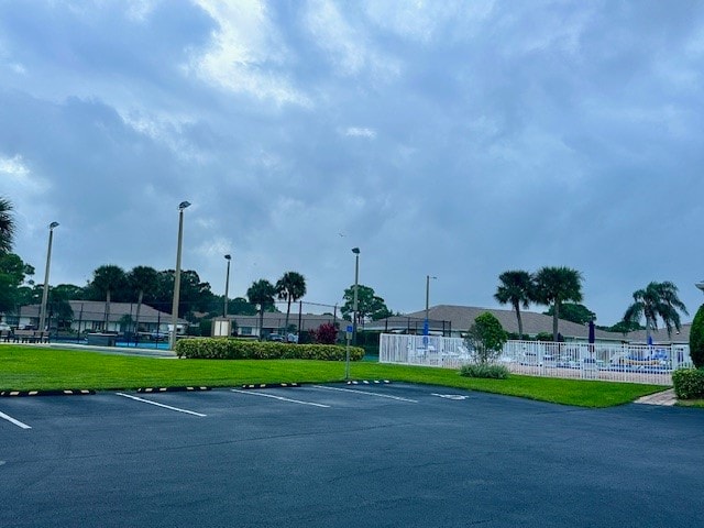 view of parking / parking lot