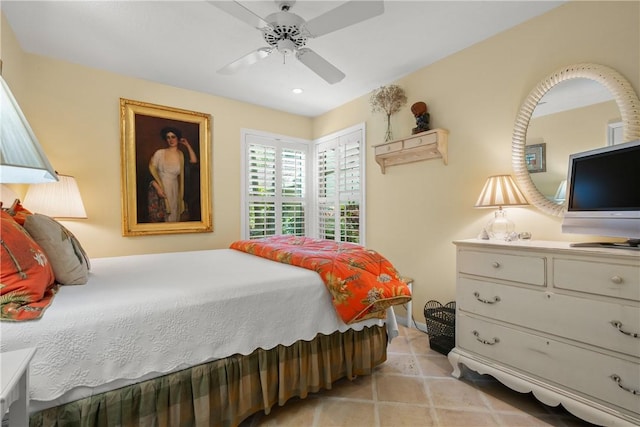 1541 Sabal Ct, Vero Beach, FL 32963 - bedroom featuring a ceiling fan, recessed lighting, and baseboards