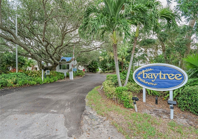 view of community sign