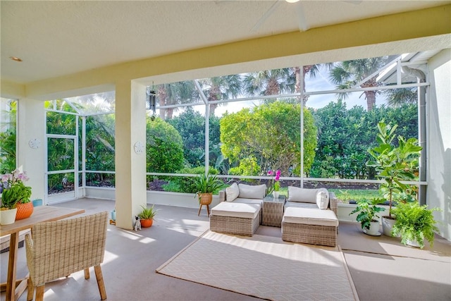 sunroom / solarium featuring plenty of natural light