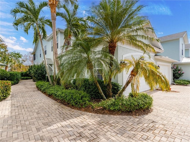 view of home's exterior with a garage