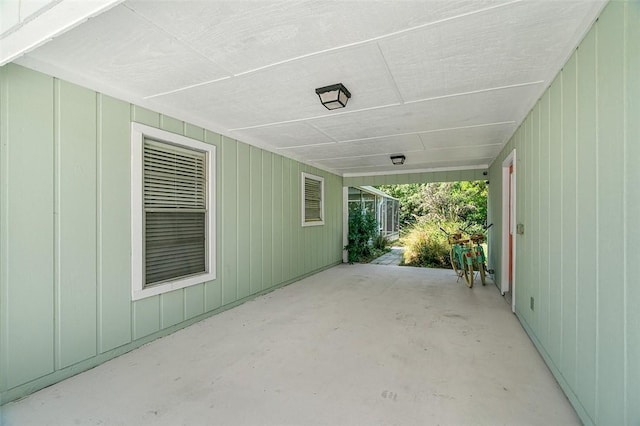 view of patio / terrace with a carport