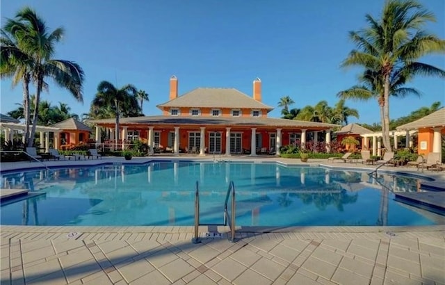 view of pool with a patio