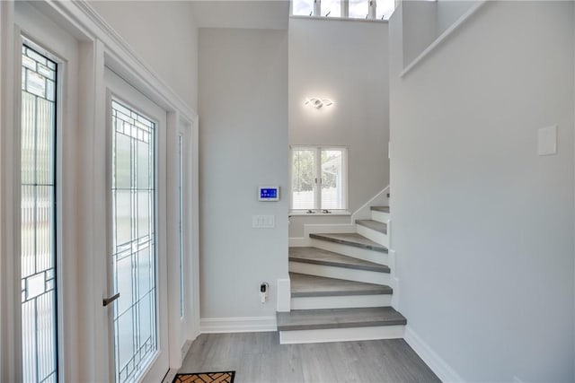 entryway featuring light hardwood / wood-style floors