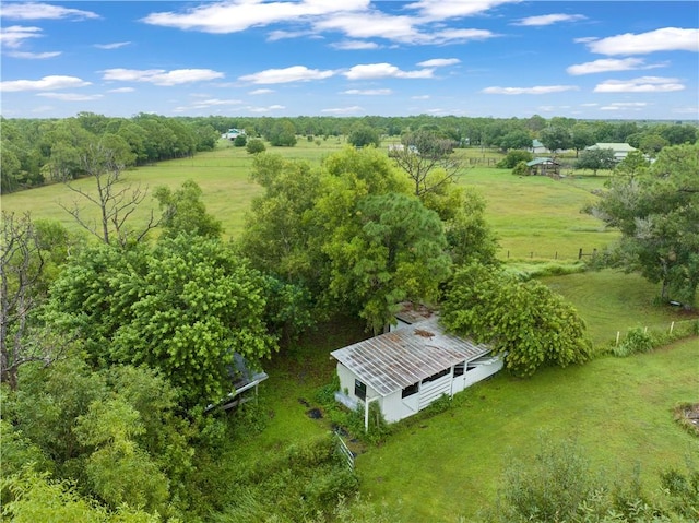 drone / aerial view featuring a rural view