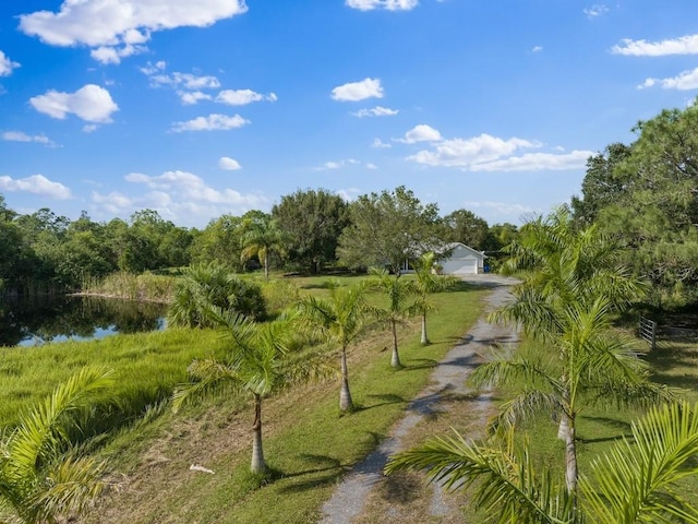 view of home's community featuring a water view