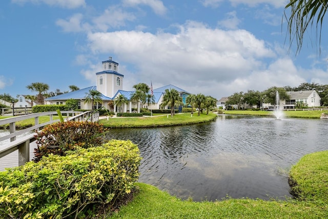 view of water feature