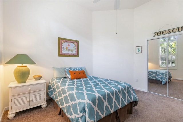 bedroom featuring carpet flooring