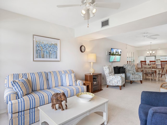 view of carpeted living room