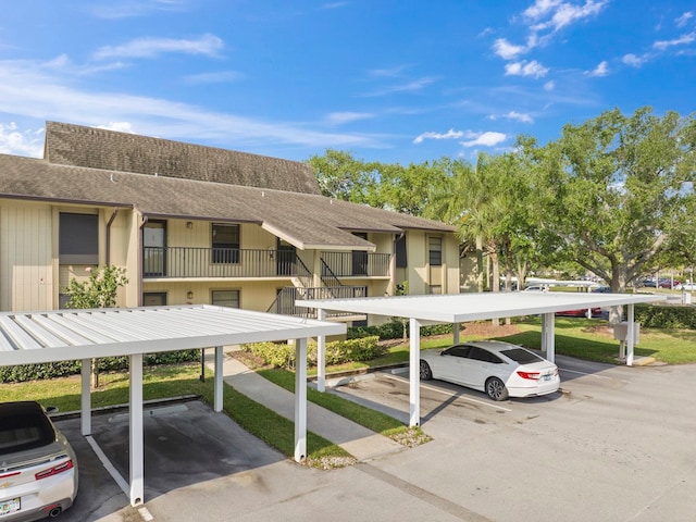 view of parking / parking lot