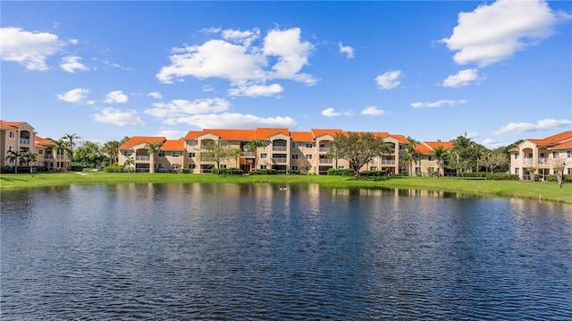 property view of water featuring a residential view