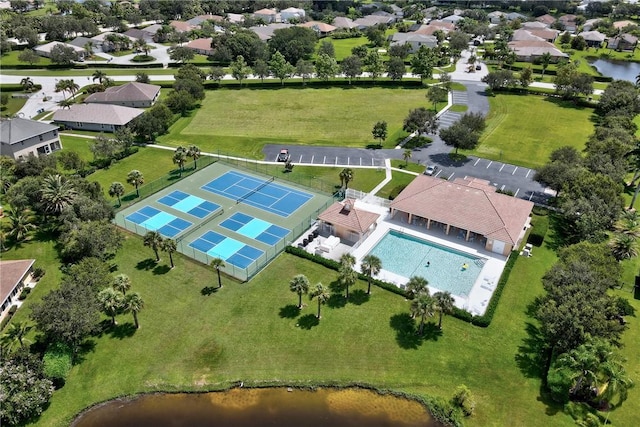 777 Fortunella Cir SW, Vero Beach, FL 32968 - birds eye view of property with a residential view and a water view