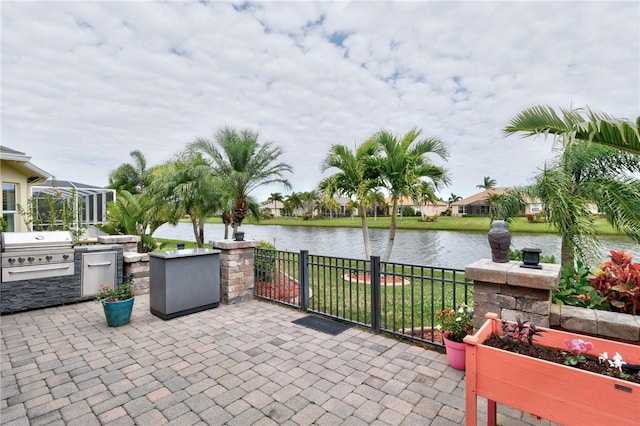 777 Fortunella Cir SW, Vero Beach, FL 32968 - view of patio / terrace with area for grilling, a water view, and grilling area