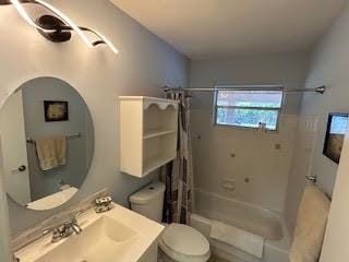 857 Dolores St, Sebastian, FL 32958 - full bathroom featuring shower / bath combo and vanity