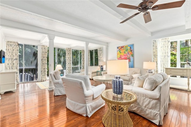 1300 Ivy Ct Unit 209, Vero Beach, FL 32963 - sunroom featuring beamed ceiling