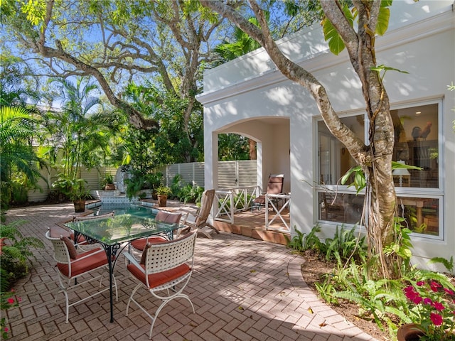 view of patio / terrace with a deck