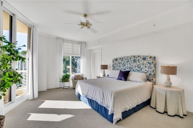 601 N Swim Club Dr Unit 3A, Vero Beach, FL 32963 - carpeted bedroom with baseboards and ceiling fan