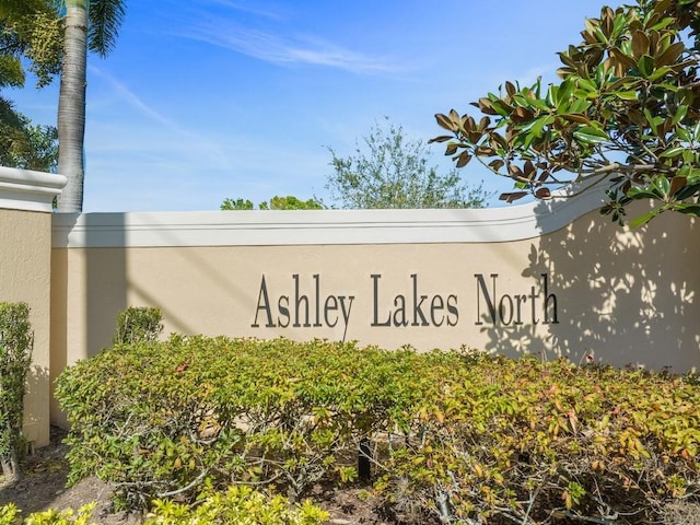 view of community sign