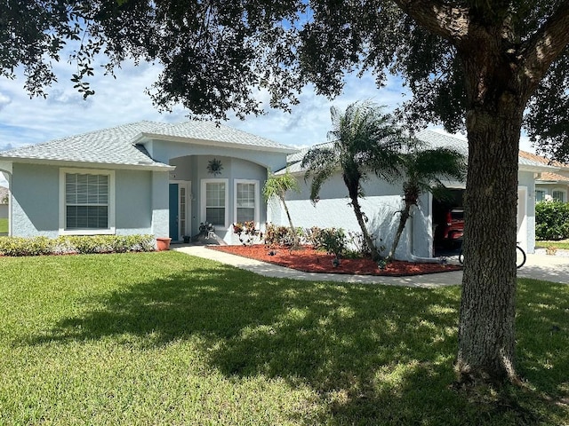 view of front of house with a front yard