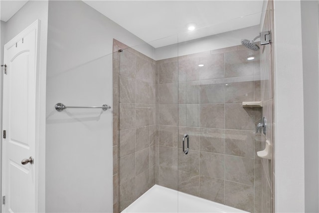 bathroom with walk in shower