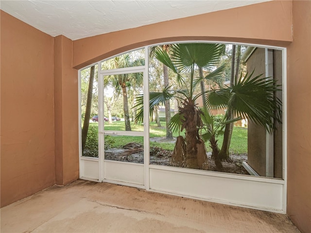 doorway featuring concrete floors