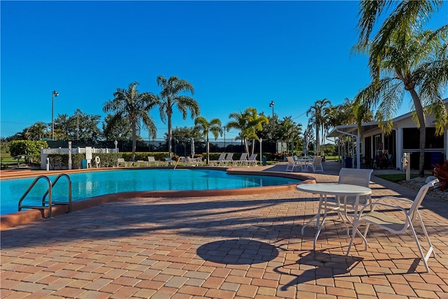 view of pool with a patio