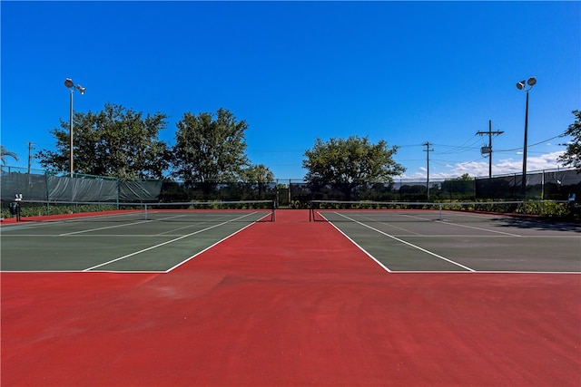 view of sport court with basketball hoop