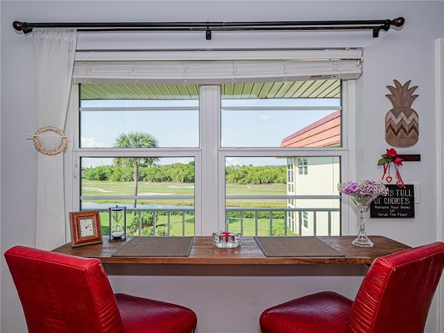 interior space featuring a wealth of natural light