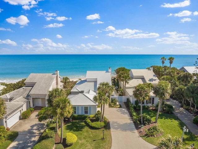 property view of water with a view of the beach