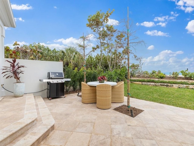 view of patio / terrace featuring grilling area