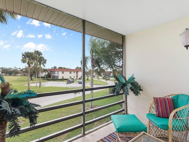 view of sunroom