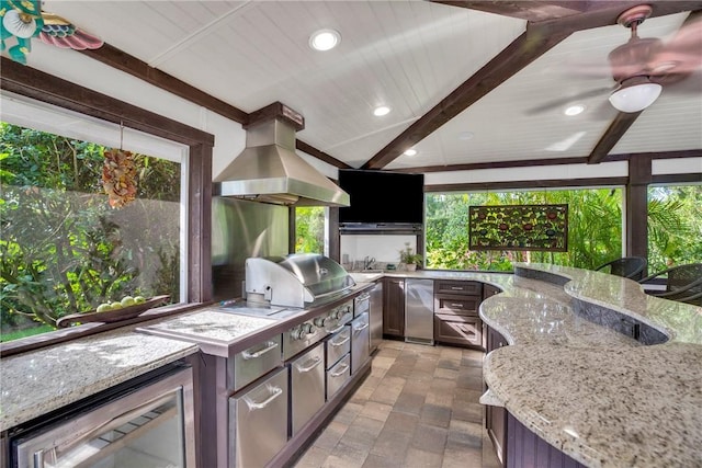 2410 47th Ter, Vero Beach, FL 32966 - view of patio / terrace featuring exterior kitchen and a gazebo