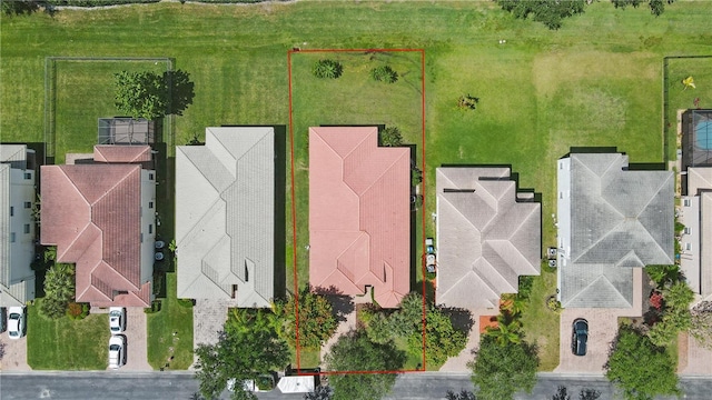 1877 Grey Falcon Cir SW, Vero Beach, FL 32962 - aerial view of property and surrounding area featuring property boundaries highlighted