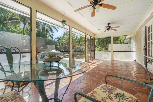 view of sunroom / solarium