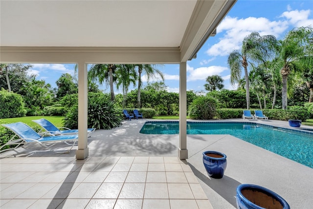 view of pool with a patio