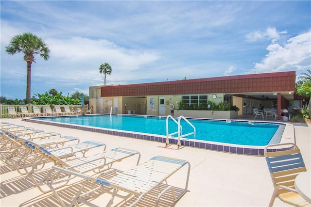 view of pool with a patio area