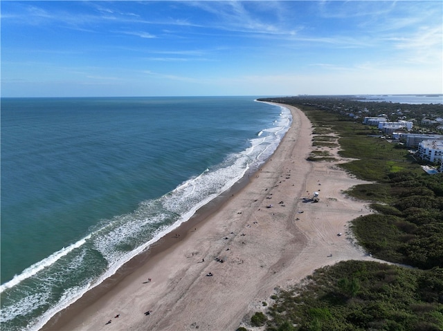 property view of water featuring a view of the beach