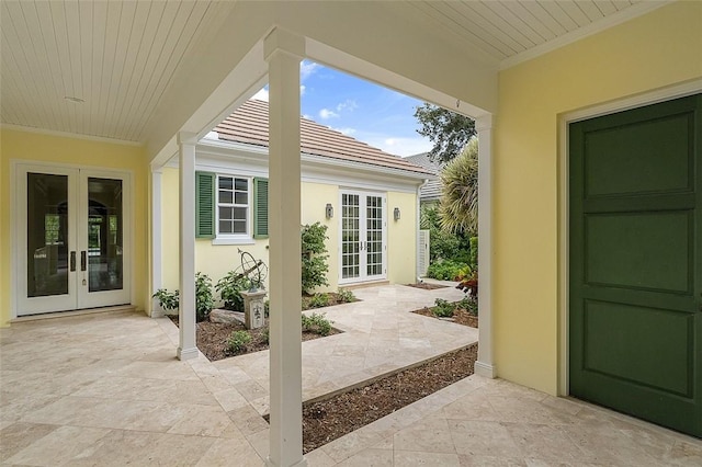 201 Sundial Ct, Vero Beach, FL 32963 - view of patio featuring french doors