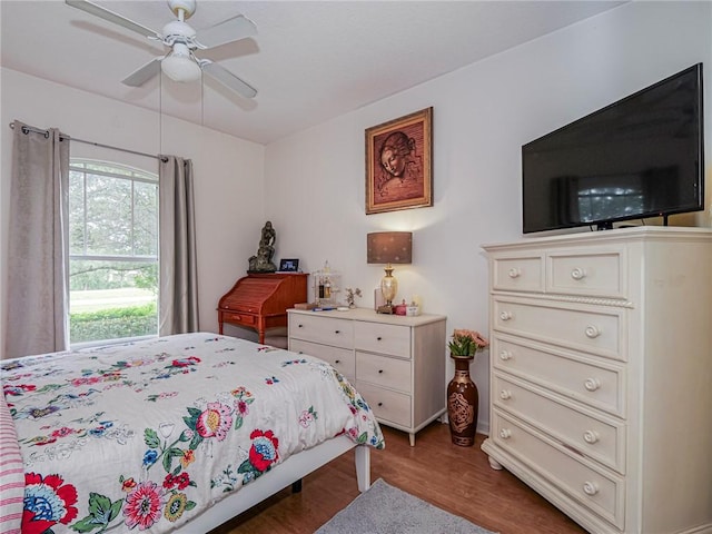 5095 Fairways Cir Unit I203, Vero Beach, FL 32967 - bedroom featuring wood finished floors and ceiling fan