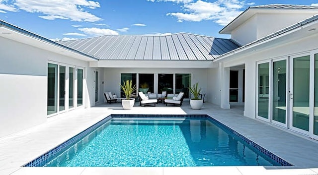 985 Clipper Rd, Vero Beach, FL 32963 - outdoor pool featuring a patio and an outdoor living space
